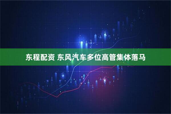 东程配资 东风汽车多位高管集体落马