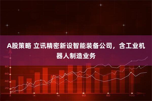 A股策略 立讯精密新设智能装备公司，含工业机器人制造业务