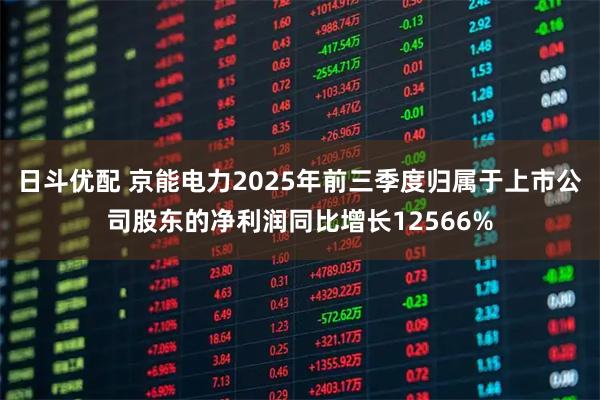 日斗优配 京能电力2025年前三季度归属于上市公司股东的净利润同比增长12566%